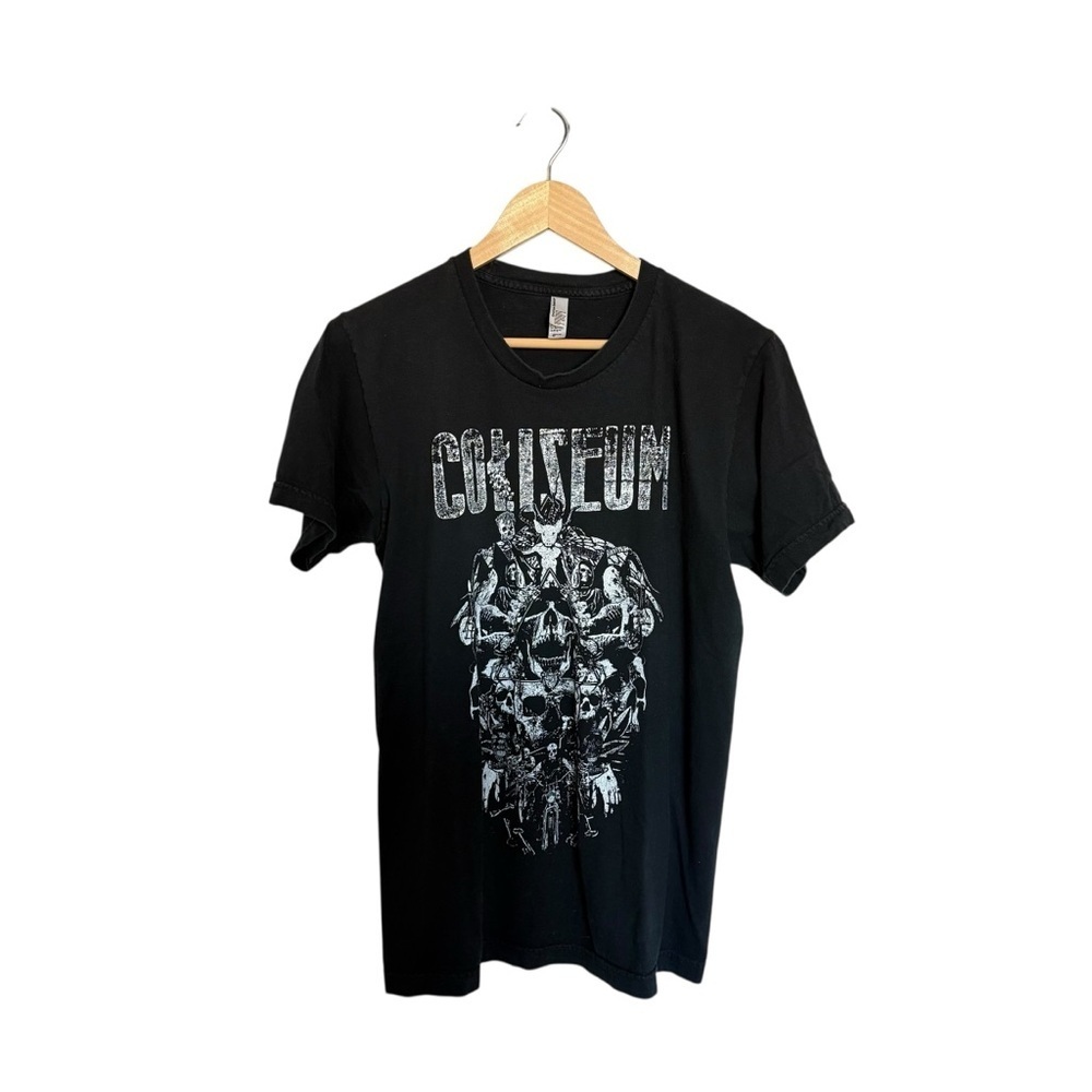 Coliseum Men’s Classic Graphic Crewneck Tee in Black/White Size M